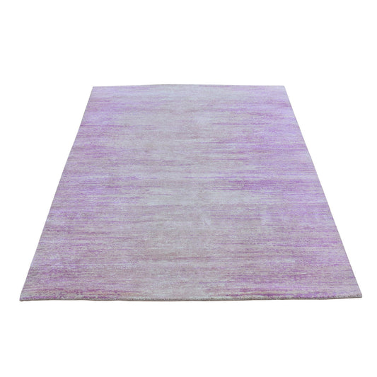 Modern and Contemporary Wool Hand Knotted Rug Pink Not Border 4.1X6.2 -O066710