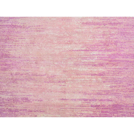 Modern and Contemporary Wool Hand Knotted Rug Pink Not Border 4.1X6.2 -O066710