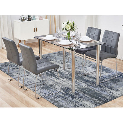 Modern and Contemporary Wool & Silk Hand Knotted Rug Grey No Border 8.2X10.2 -O066741