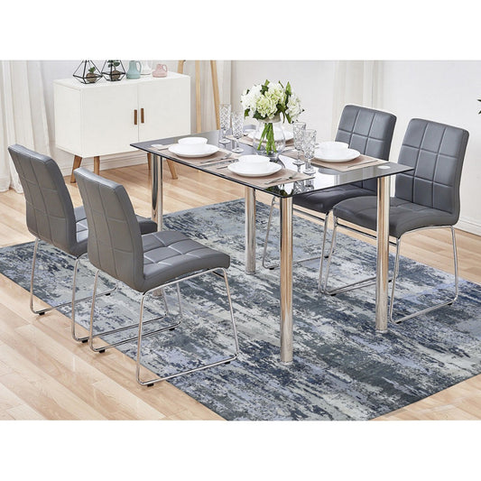 Modern and Contemporary Wool & Silk Hand Knotted Rug Grey No Border 8.2X10.2 -O066741