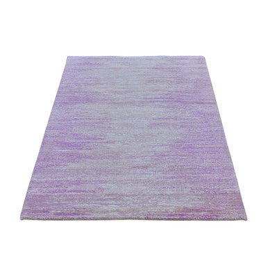 Modern and Contemporary Wool Hand Knotted Rug Pink Not Border 3.1X5.4 -O066752
