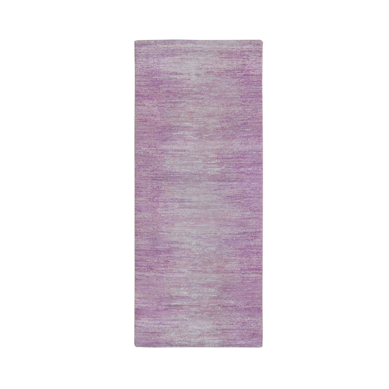 Pink 2'6" x 6'2" Modern and Contemporary Not Border Hand knotted Wool Rug - Sku: O066753