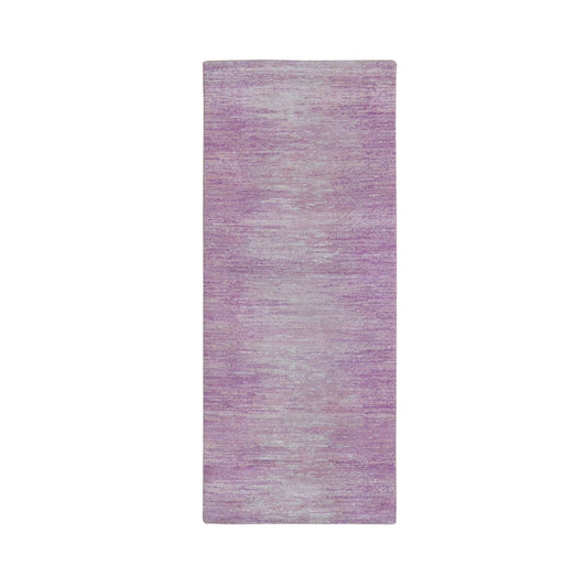 Modern and Contemporary Wool Hand Knotted Rug Pink Not Border 2.6X6.2 -O066753