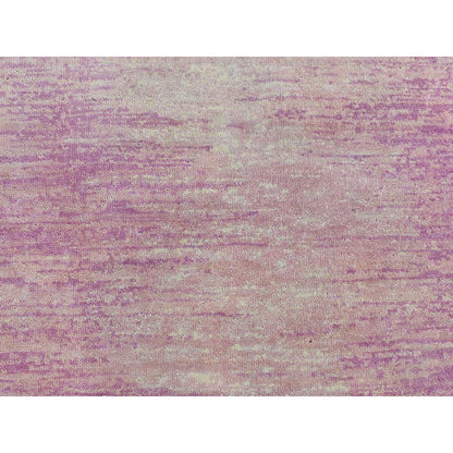 Modern and Contemporary Wool Hand Knotted Rug Pink Not Border 2.6X6.2 -O066753