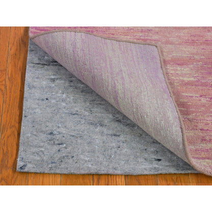 Modern and Contemporary Wool Hand Knotted Rug Pink Not Border 2.6X6.2 -O066753