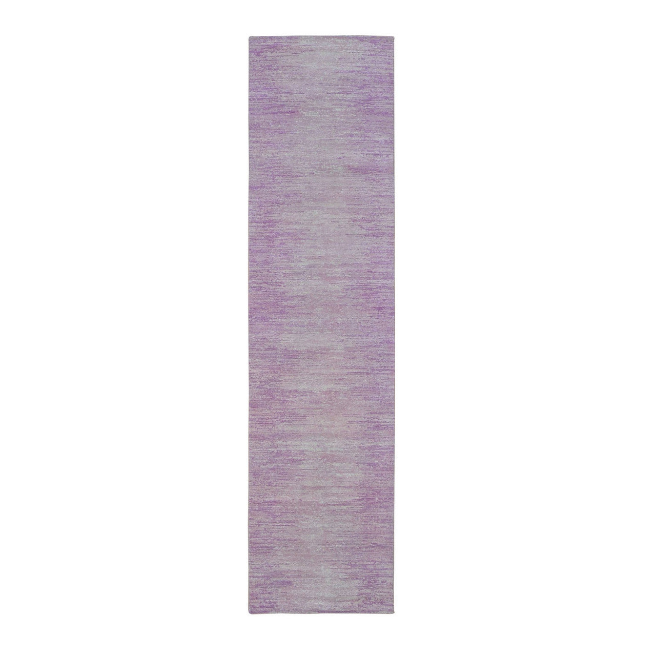Pink 2'7" x 10'3" Modern and Contemporary Not Border Hand knotted Wool Rug - Sku: O066754