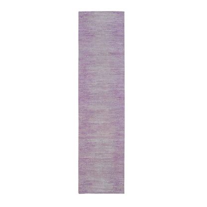 Modern and Contemporary Wool Hand Knotted Rug Pink Not Border 2.7X10.3 -O066754