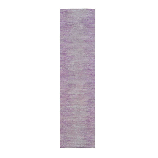 Modern and Contemporary Wool Hand Knotted Rug Pink Not Border 2.7X10.3 -O066754
