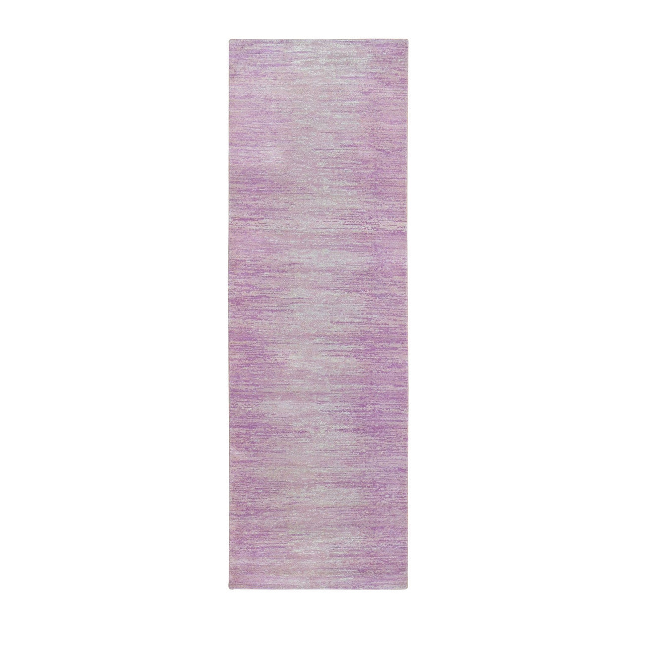 Pink 2'7" x 8'5" Modern and Contemporary Not Border Hand knotted Wool Rug - Sku: O066760