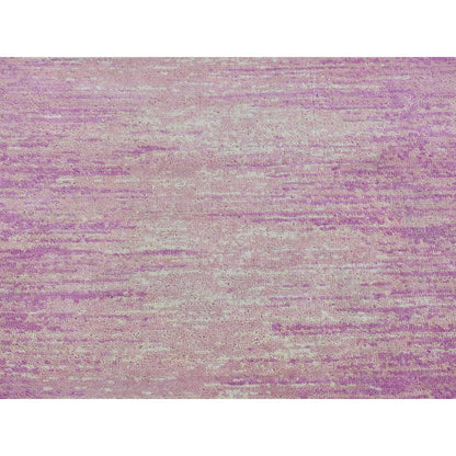 Modern and Contemporary Wool Hand Knotted Rug Pink Not Border 2.7X8.5 -O066760