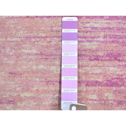 Modern and Contemporary Wool Hand Knotted Rug Pink Not Border 3.1X5.5 -O066762