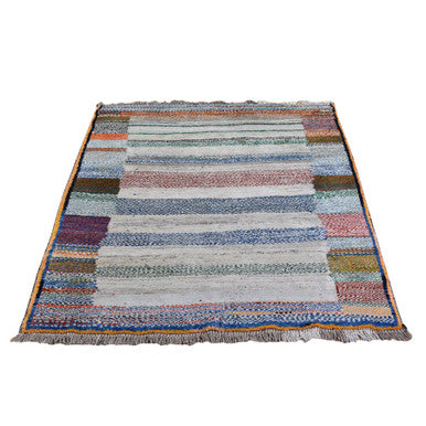 Persian Wool Hand Knotted Rug Brown Not Border 4.1X5.0 -O066777