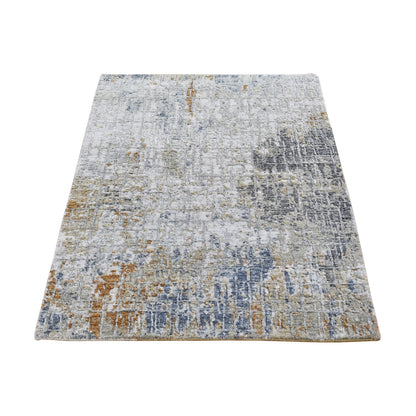 Modern and Contemporary Wool Hand Knotted Rug Grey No Border 2.6X4.1 -O066791