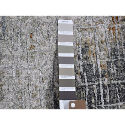 Modern and Contemporary Wool Hand Knotted Rug Grey No Border 2.6X4.1 -O066791