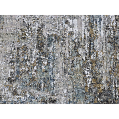 Modern and Contemporary Wool Hand Knotted Rug Blue No Border 2.6X4.4 -O066794