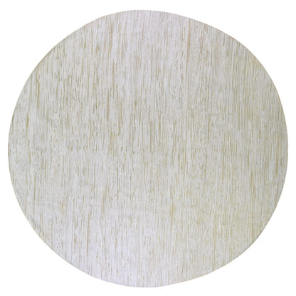 Modern and Contemporary Wool & Silk Hand Knotted Rug Ivory No Border 12.0X12.0 -O066798