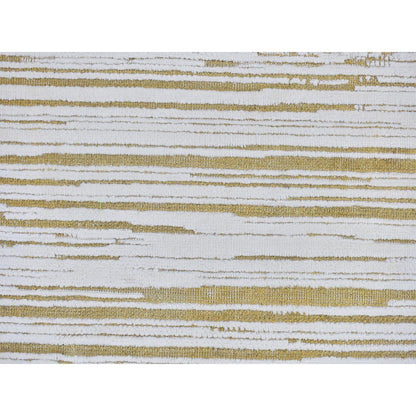 Modern and Contemporary Wool & Silk Hand Knotted Rug Ivory No Border 9.2X12.3 -O066802