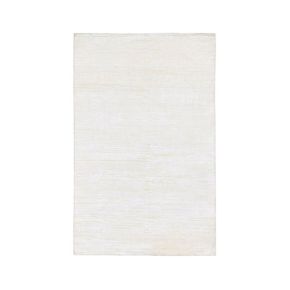 Modern and Contemporary Wool & Silk Hand Knotted Rug Ivory No Border 3.1X5.1 -O066807