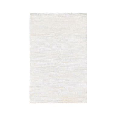 Modern and Contemporary Wool & Silk Hand Knotted Rug Ivory No Border 3.1X5.1 -O066807