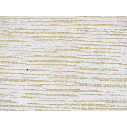 Modern and Contemporary Wool & Silk Hand Knotted Rug Ivory No Border 4.3X6.1 -O066808