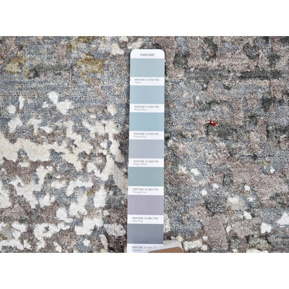 Modern and Contemporary Wool Hand Knotted Rug Grey No Border 3.1X5.1 -O066819