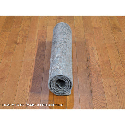 Modern and Contemporary Wool Hand Knotted Rug Grey No Border 3.1X5.1 -O066819