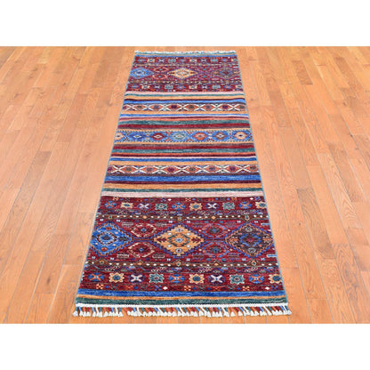 Kazak Wool Hand Knotted Rug Red No Border 2.8X8.3 -O066828