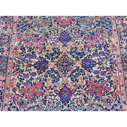 Antique Wool Hand Knotted Rug Ivory Ivory 2.8X11.6 -O066840