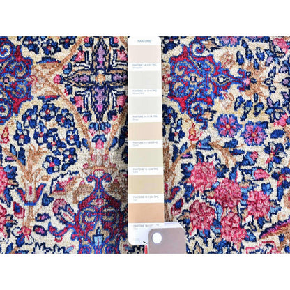 Antique Wool Hand Knotted Rug Ivory Ivory 2.8X11.6 -O066840