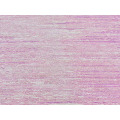 Modern and Contemporary Wool Hand Knotted Rug Pink Not Border 10.0X14.2 -O066848