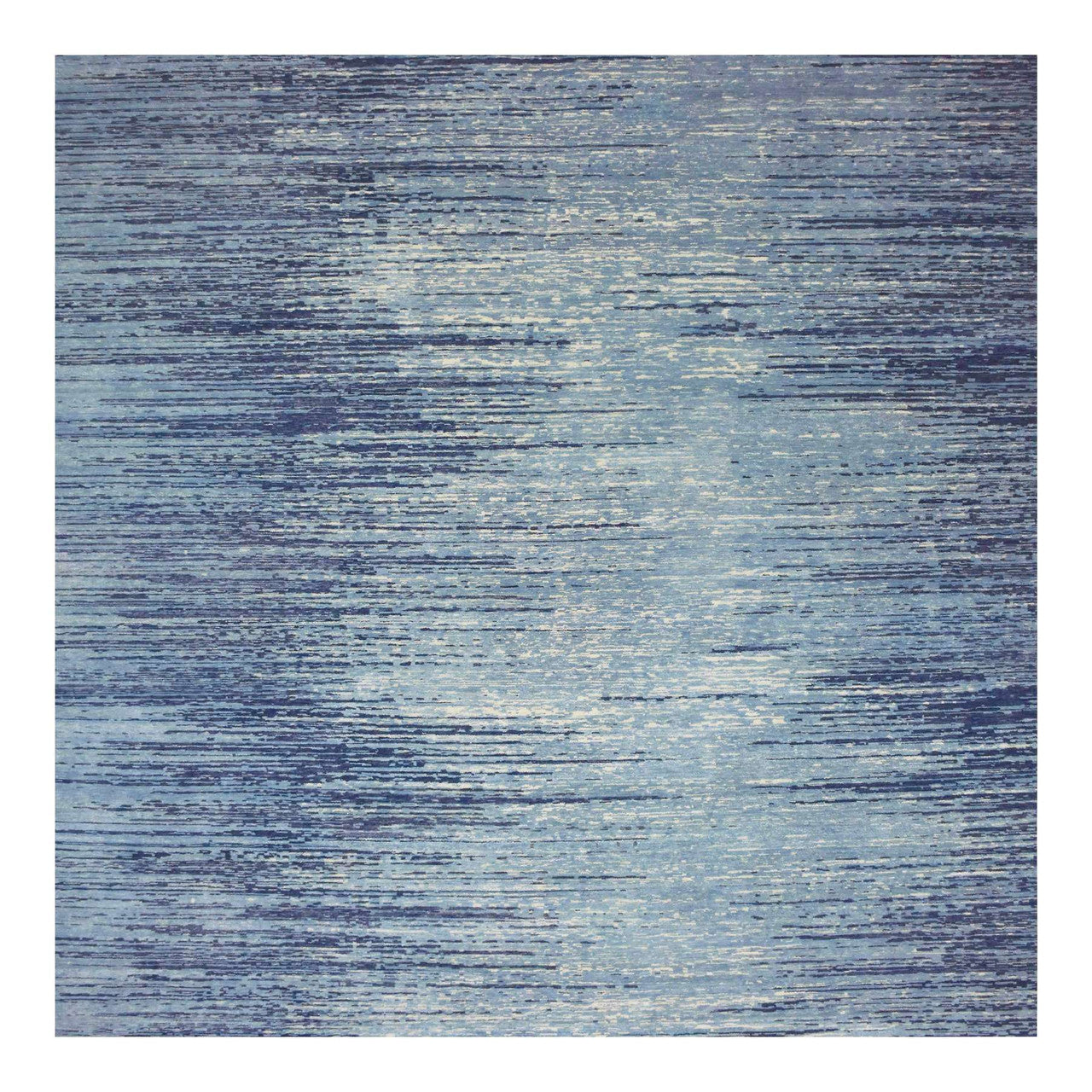 Blue 10'1" x 10'1" Modern and Contemporary Not Border Hand knotted Wool Rug - Sku: O066852