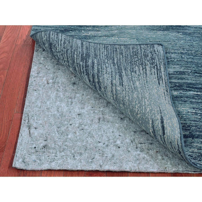 Modern and Contemporary Wool Hand Knotted Rug Blue Not Border 3.0X5.2 -O066857