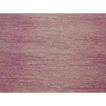 Modern and Contemporary Wool Hand Knotted Rug Pink No Border 2.6X12.4 -O066877