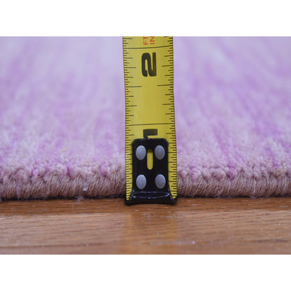Modern and Contemporary Wool Hand Knotted Rug Pink No Border 2.6X12.4 -O066877