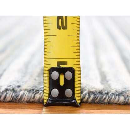 Modern and Contemporary Wool & Pure Silk Hand Knotted Rug Ivory No Border 2.0X3.0 -O066966