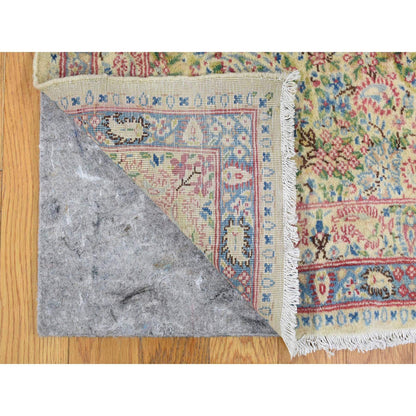 Antique Wool Hand Knotted Rug Ivory Ivory 10.0X13.0 -O066998