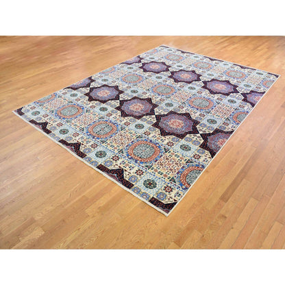 Mamluk Wool Hand Knotted Rug Ivory No Border 10.0X13.9 -O066999