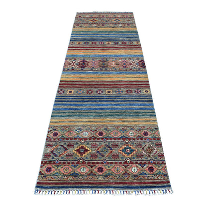 Kazak Wool Hand Knotted Rug Grey No Border 3.0X9.3 -O067044