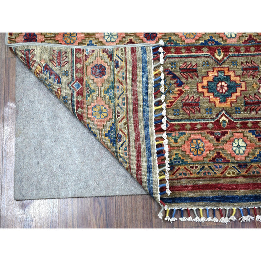 Kazak Wool Hand Knotted Rug Grey No Border 3.0X9.3 -O067044