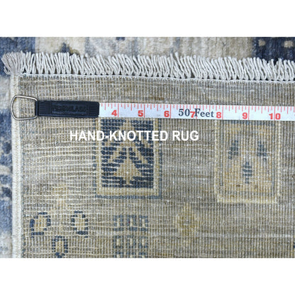Tribal & Geometric Wool Hand Knotted Rug Ivory No Border 3.9X6.0 -O067050