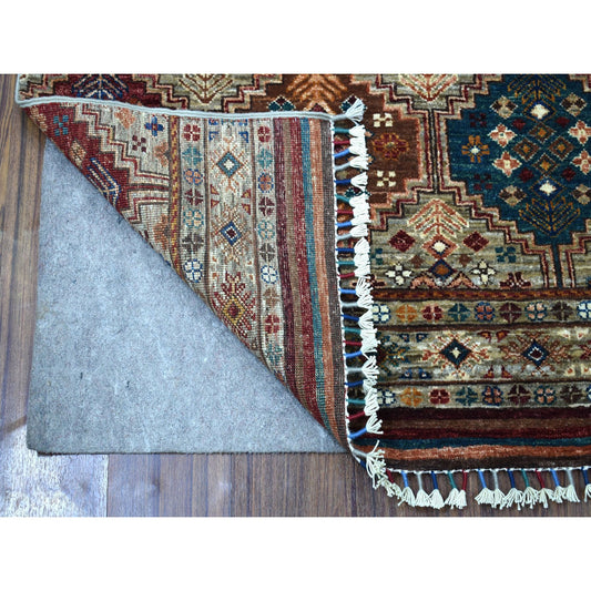 Kazak Wool Hand Knotted Rug Brown No Border 2.9X8.0 -O067095