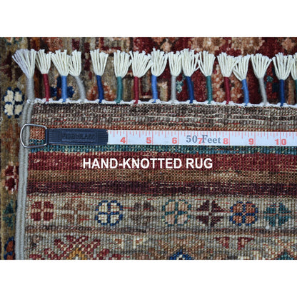 Kazak Wool Hand Knotted Rug Brown No Border 2.9X8.0 -O067095