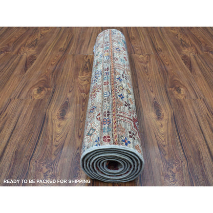 Kazak Wool Hand Knotted Rug Grey No Border 2.9X8.0 -O067120