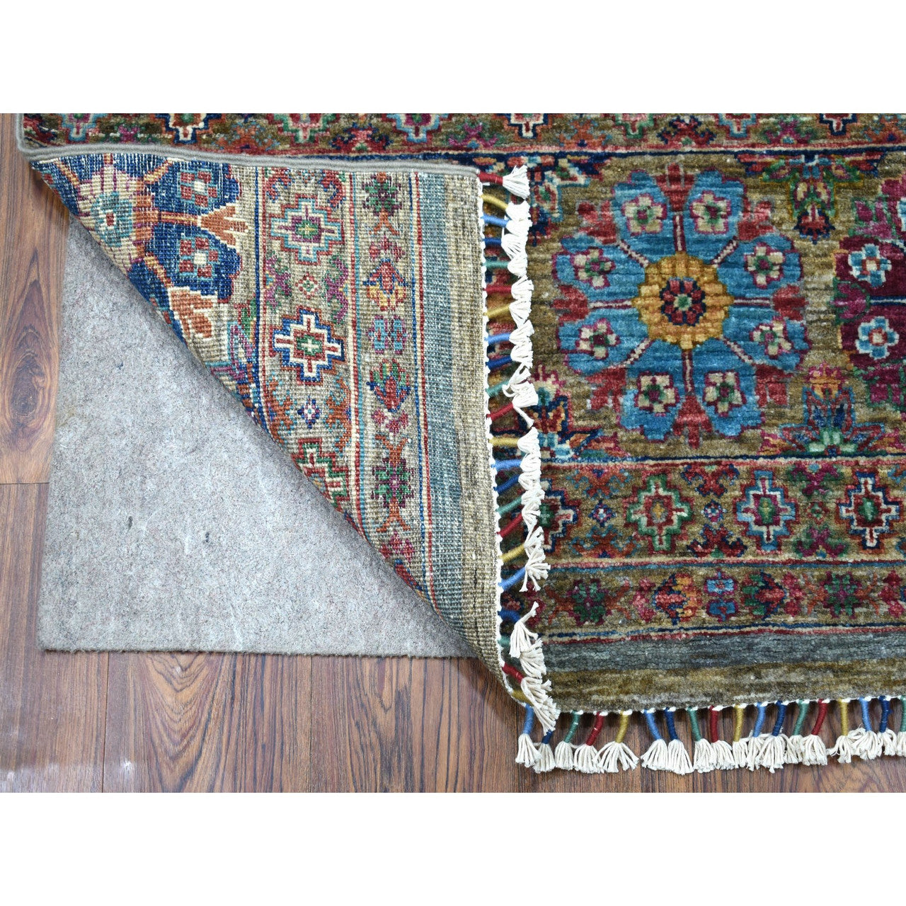 Gray 2'7" x 8'0" Kazak Hand knotted Wool Rug - Sku: O067122
