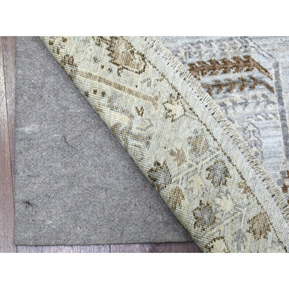 Oushak And Peshawar Wool Hand Knotted Rug Grey No Border 8.0X8.3 -O067163