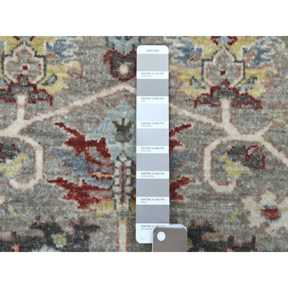 Oushak And Peshawar Wool Hand Knotted Rug Grey Dark Gray 5.8X5.9 -O067189