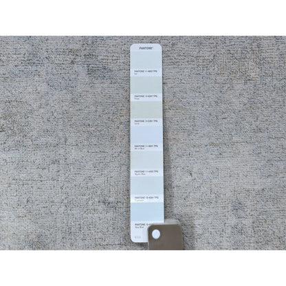 Oushak And Peshawar Wool Hand Knotted Rug Blue Silver Blue 6.1X9.0 -O067500