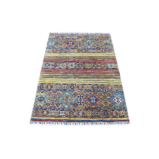 Kazak Wool Hand Knotted Rug Brown No Border 3.5X4.10 -O067540