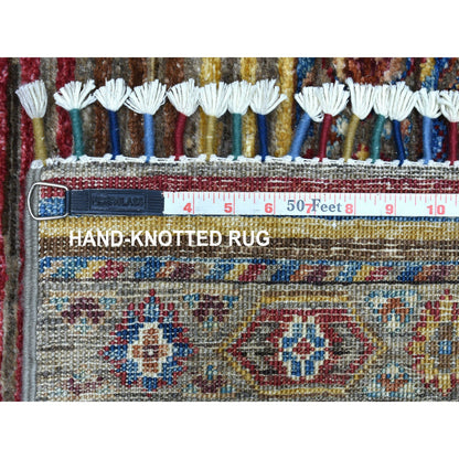 Kazak Wool Hand Knotted Rug Brown No Border 3.5X4.10 -O067540