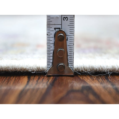 Oushak And Peshawar Wool Hand Knotted Rug Grey Light Gray 2.10X16.0 -O067597